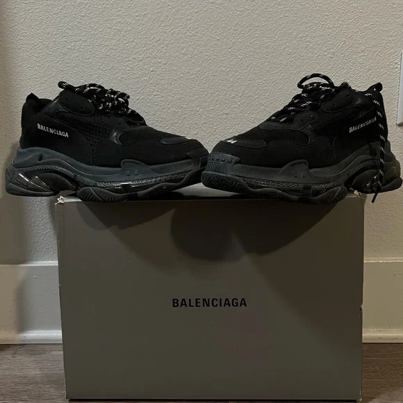 Balenciaga | Shoes | Authentic Balenciaga Triple S Black Size 44 